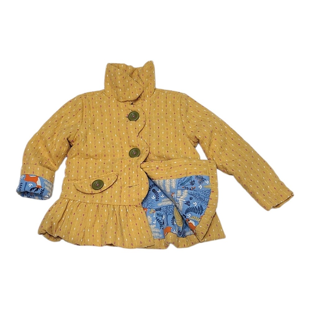Matilda Jane Kids Mustard Yellow Ruffle Blazer Size 4T Fall